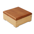 DS FSC certified Customized Logo Maple Matte Finish Wooden Ring Jewelry Box with Lid